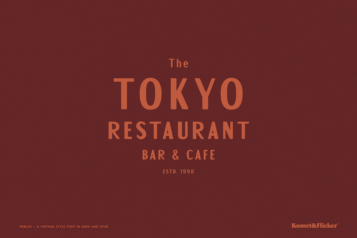 Pablos - Sans & Spur, a Sans Serif Font by Komet & Flicker (Photo 9 of 13)
