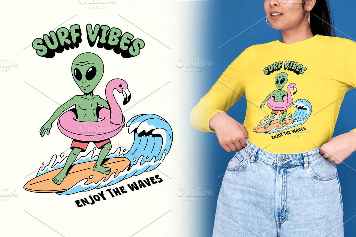 Alien: 5 illustrations enjoy summer, a Person Illustration by gunaonedesign (Photo 3 of 10)