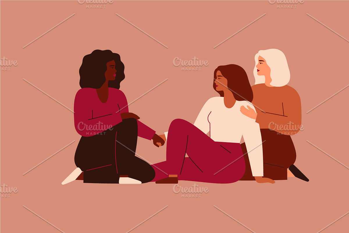 Women's Day Vector Cards, a Person Illustration by Mary Long (Photo 3 of 5)