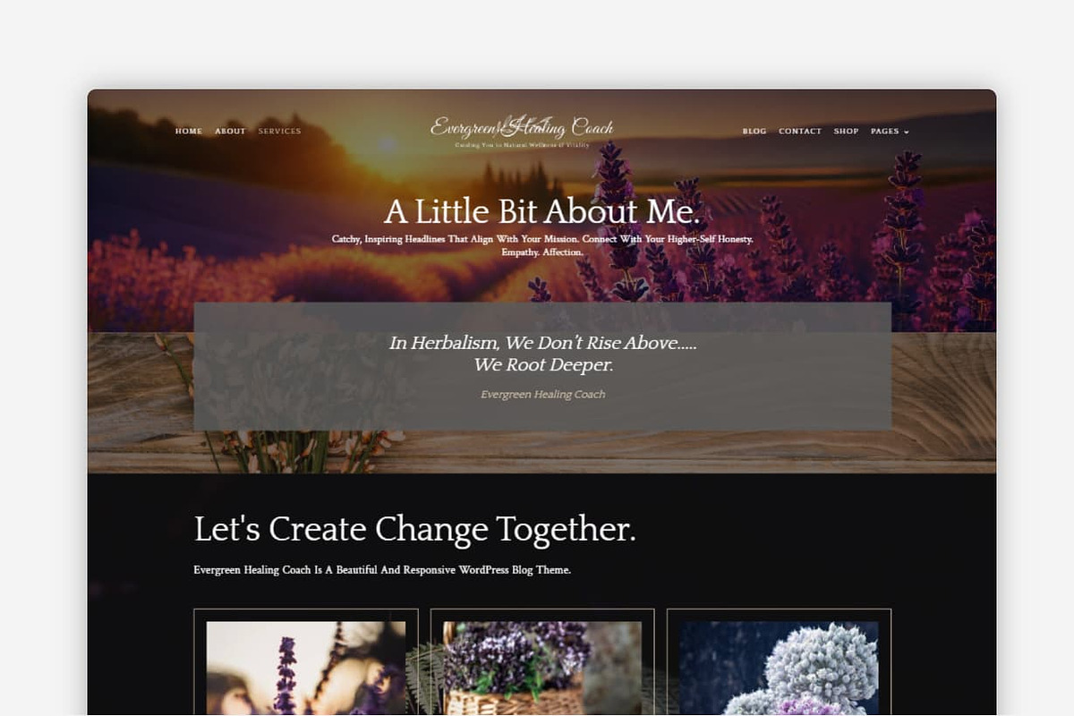 Wellness Coach WordPress Theme preview 3