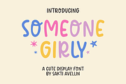 Someone Girly - Cute Display Font, a Handwritten Font by SaktiAvellin (Thumbnail 1 of 8)