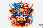 Western America Highland Cow png, an Illustration by Designworld (Thumbnail 1 of 5)