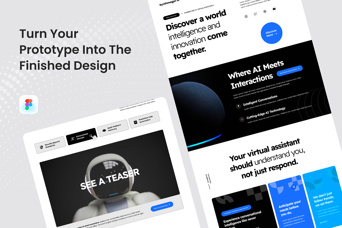 Artificial Intelligence Landing Page, a Landing Page Template by SquidPixey (Photo 4 of 5)