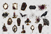 Dark Gothic Halloween Clipart, a Decorative Illustration by BigCakeBee (Thumbnail 3 of 4)
