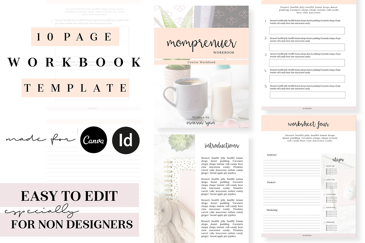 Momprenuer Canva Workbook Indesign, a Magazine Template by VanessaRyan.co (Photo 2 of 4)