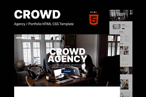 Crowd – Creative Agency HTML Website, a HTML Template by TemplatesJungle