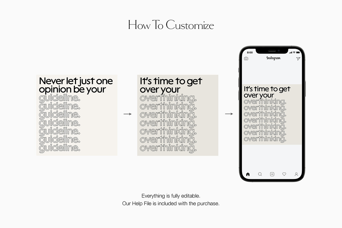CANVA PS Instagram Quotes Posts, a Social Media Template by Love Radiation Studio (Photo 10 of 16)