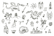 Fantasy Kingdom Dragons Bundle, a Pattern Graphic by GooseFrol (Thumbnail 2 of 22)