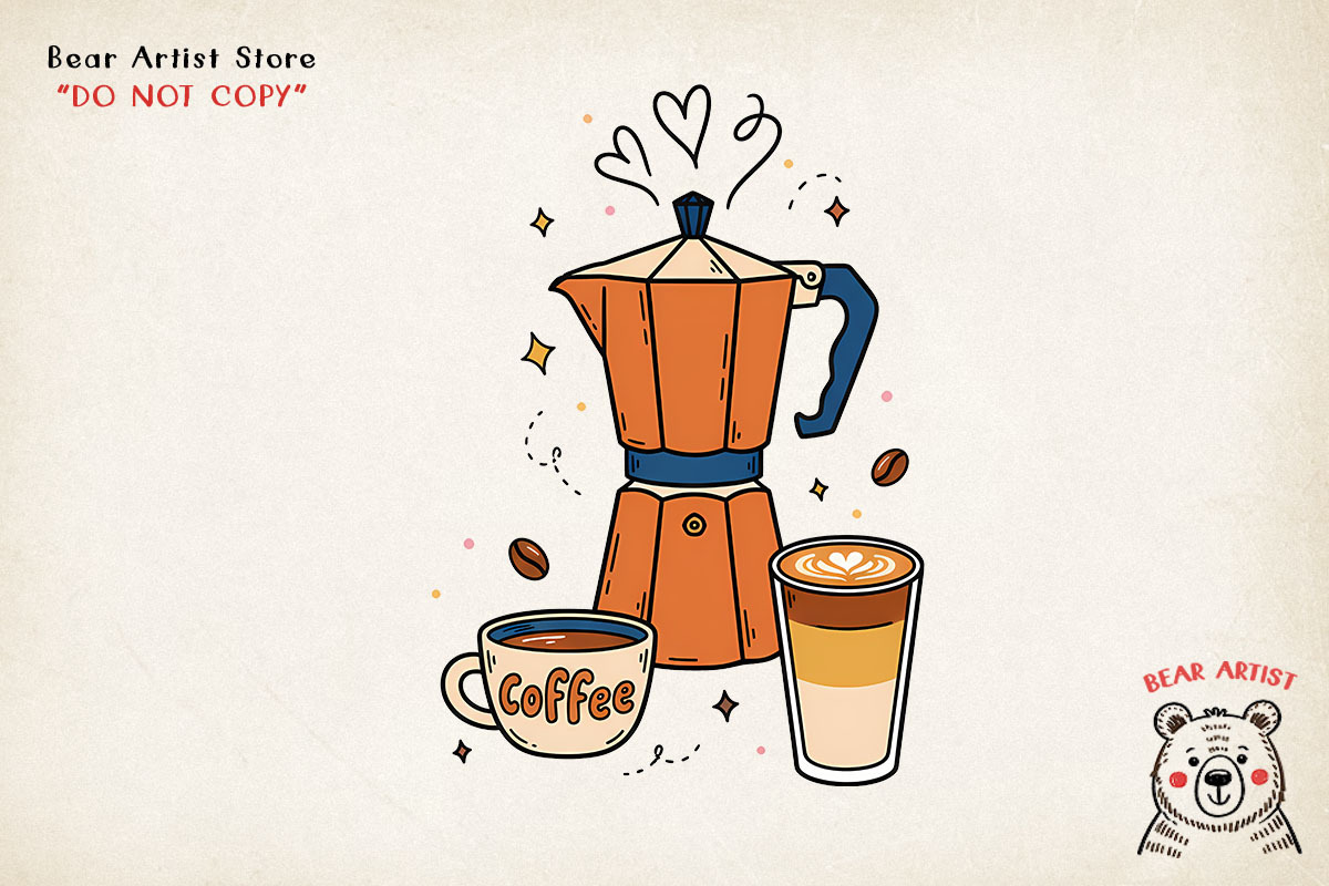 Coffee Morning Hand-drawn PNG Bundle, an Illustration by GlitterCraft (Photo 17 of 101)