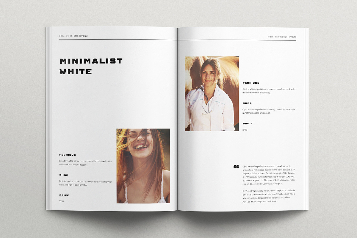 Minimal Look-Book Template, a Magazine Template by E-Type (Photo 4 of 7)