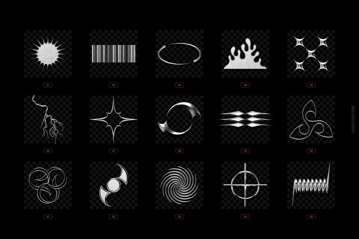 Chrome & Vector Abstract Shapes Pack, an Object Graphic by Samolevsky (Photo 10 of 25)