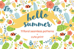 Floral Summer Patterns Set