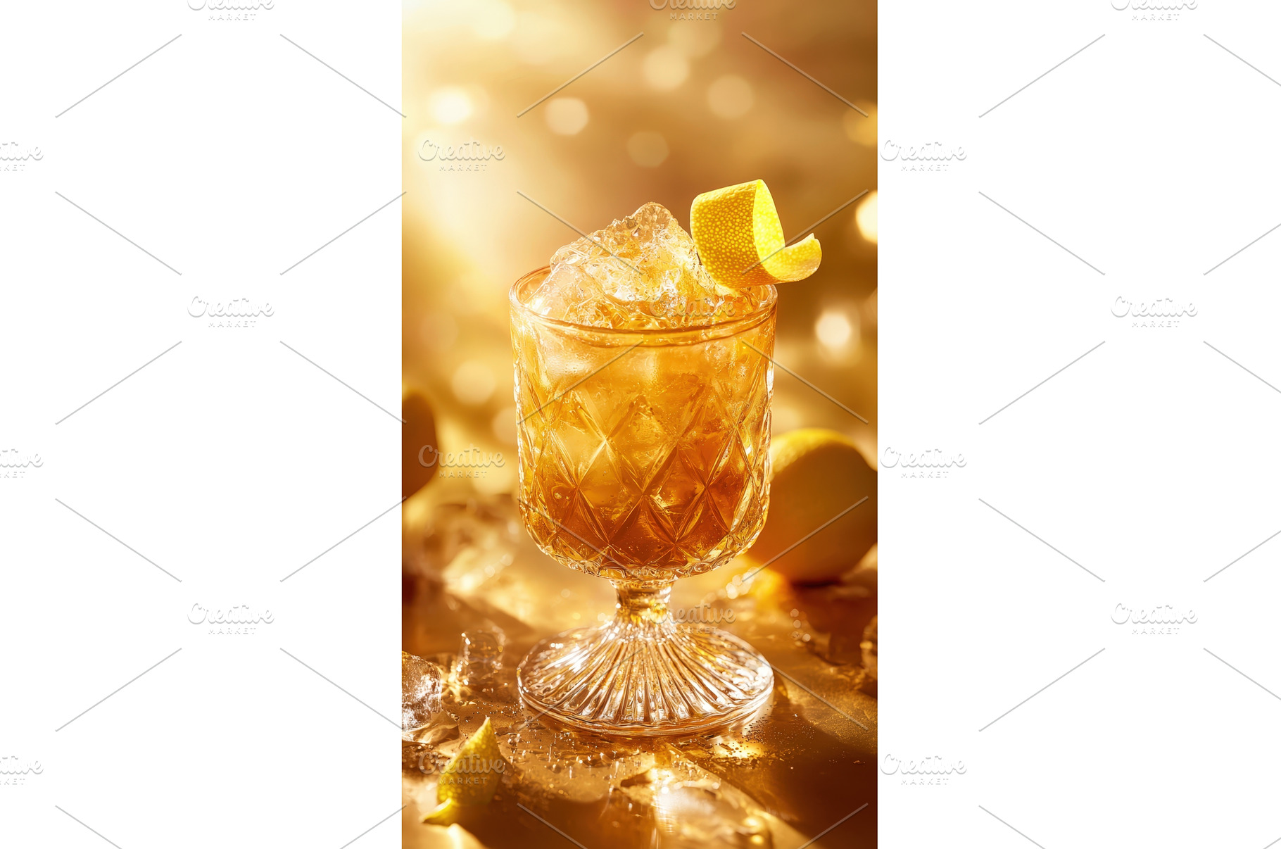 Honey-Ginger Tonic in Vintage Glass, a Food & Drink Photo by Rodica Ciorba