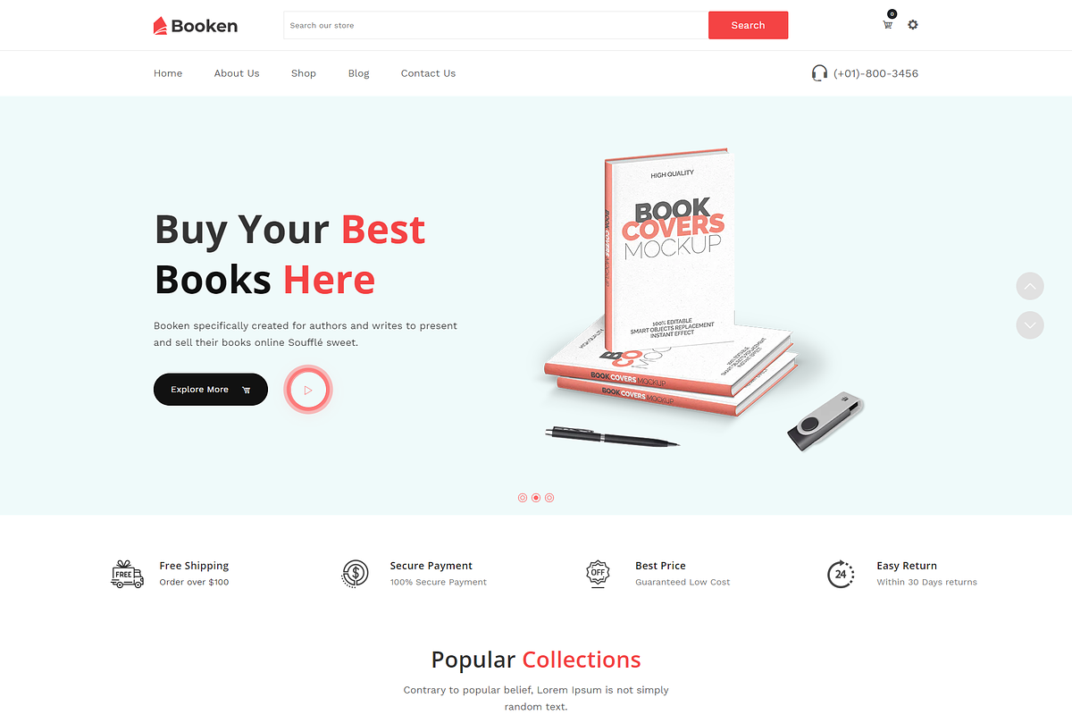 Book Store Shopify Theme - Booken, a Templates & Theme by HasThemes (Photo 3 of 3)