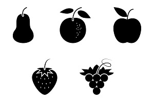 Fruit icon design template