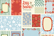 Christmas Backgrounds & Frames, a Decorative Illustration by whiteheartdesign (Thumbnail 9 of 20)