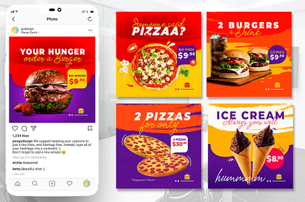 Social Media Fast Foods Template