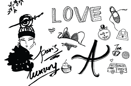 Vintage Fashion Love Sketch Bonus