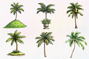 Palm Tree Serenity Clipart, an Illustration by CreationArt (Thumbnail 4 of 5)