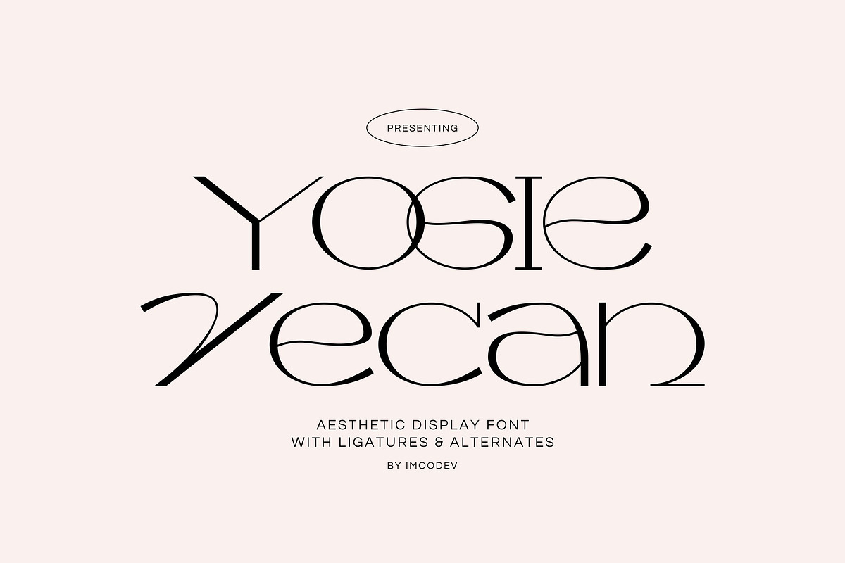 Yogie Vecan - Aesthetic Wide Font, a Sans Serif Font by Imoodev (Photo 1 of 6)