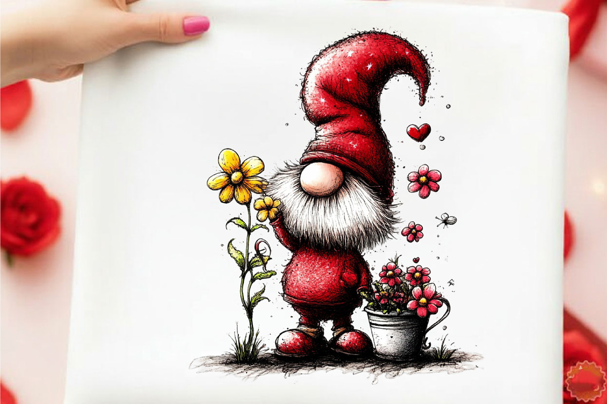 Spring Gnome Clipart Bundle, an Illustration by designcity5 (Photo 4 of 5)