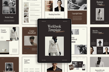 Canva Workbook Template for Coaches, a Magazine Template by Branding Babe Co.