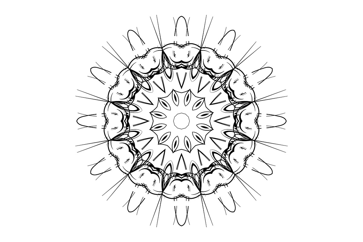 Black White Mandala Illustration Set, a Decorative Illustration by NJ Himel (Photo 27 of 101)