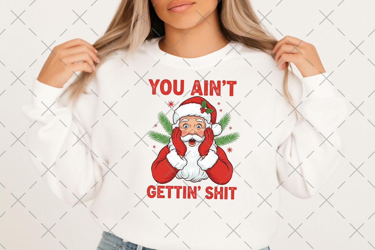 Vintage Santa You Ain't Gettin Shit, an Illustration by Craft Nest (Photo 2 of 6)