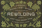 Rewilding, a Sans Serif Font by Chelsea Burkett (Thumbnail 1 of 8)