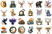 Mystical Forest Animal Clipart Set, an Illustration by Sublimation Artist (Thumbnail 2 of 6)