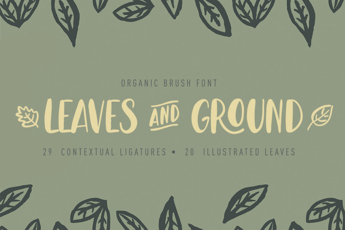 Leaves and Ground - SALE - 60% OFF, a Script Font by StereoType (Photo 1 of 10)