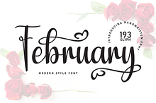 February | Script Font