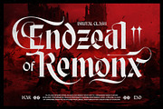 Kensy Zorem Typeface, a Blackletter Font by alit design (Thumbnail 7 of 20)