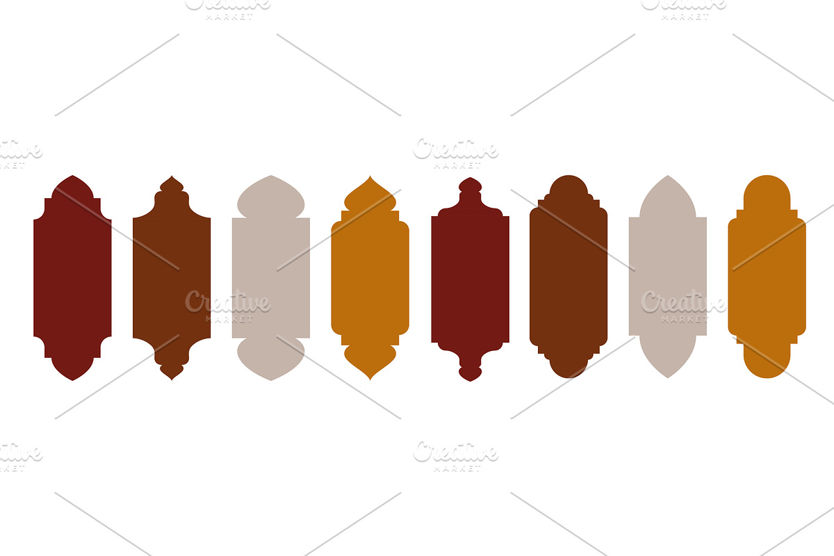 Islam ornamental shape set, an Object Illustration by art PVP - market