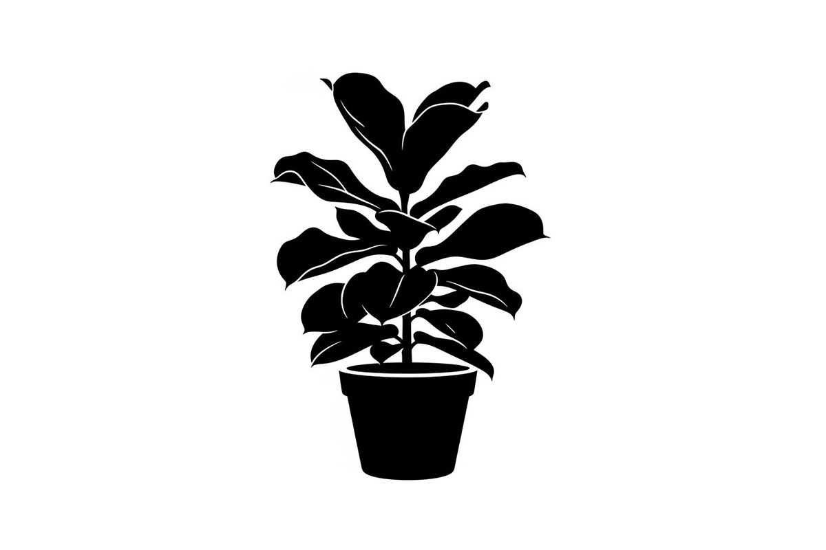 Minimal Potted Plant Silhouette, a Graphic by Artivon (Photo 2 of 10)