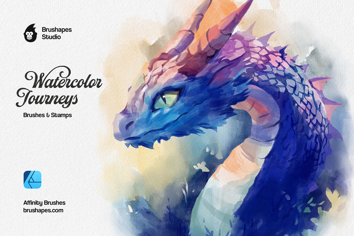 Watercolor Journeys Affinity Brushes, a Brush Add-On by brushapes.com (Photo 1 of 11)