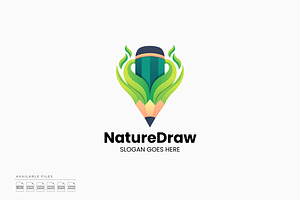 Nature Draw Gradient Colorful Logo, a Branding & Logo Template by Zeer Graphic