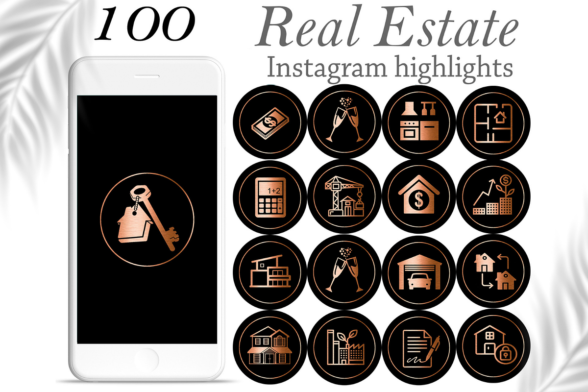 Real estate Instagram highlights, a Social Media Template by Amiraliya (Photo 1 of 4)