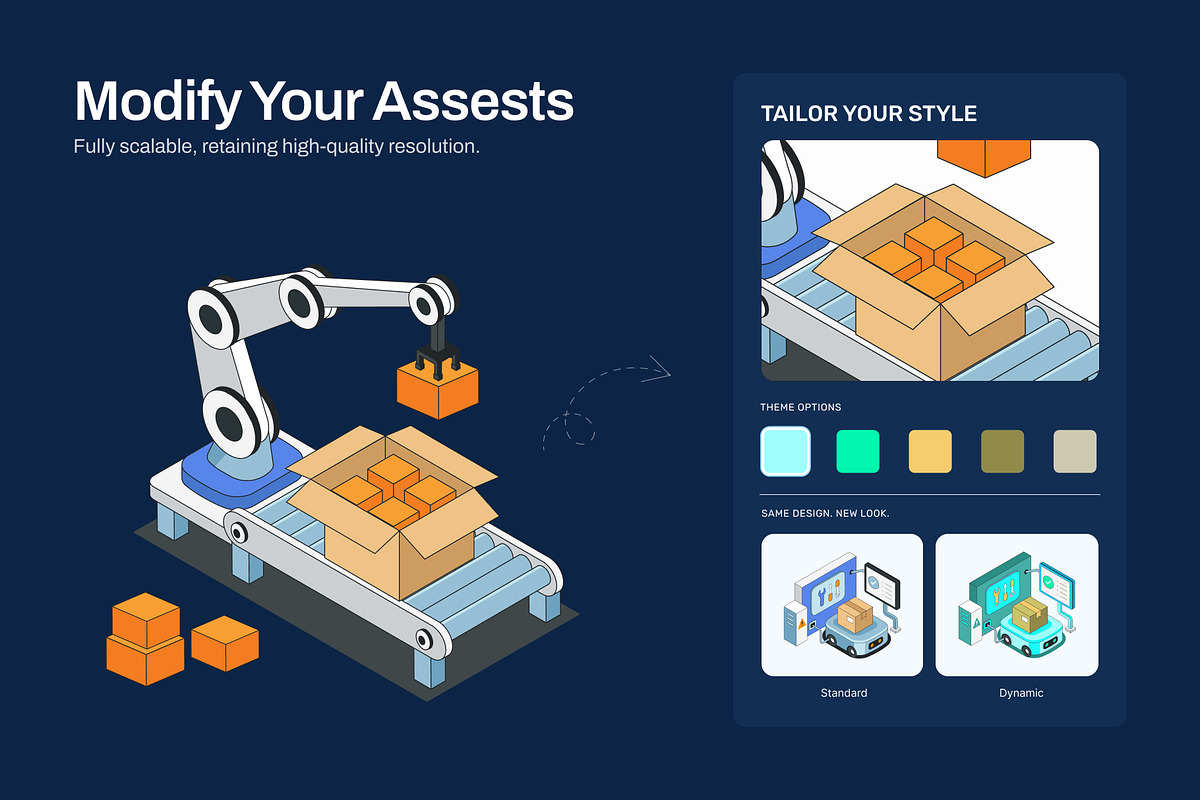 100 Warehouse Isometric Illustration, an Object Illustration by Vectors Market (Photo 4 of 8)