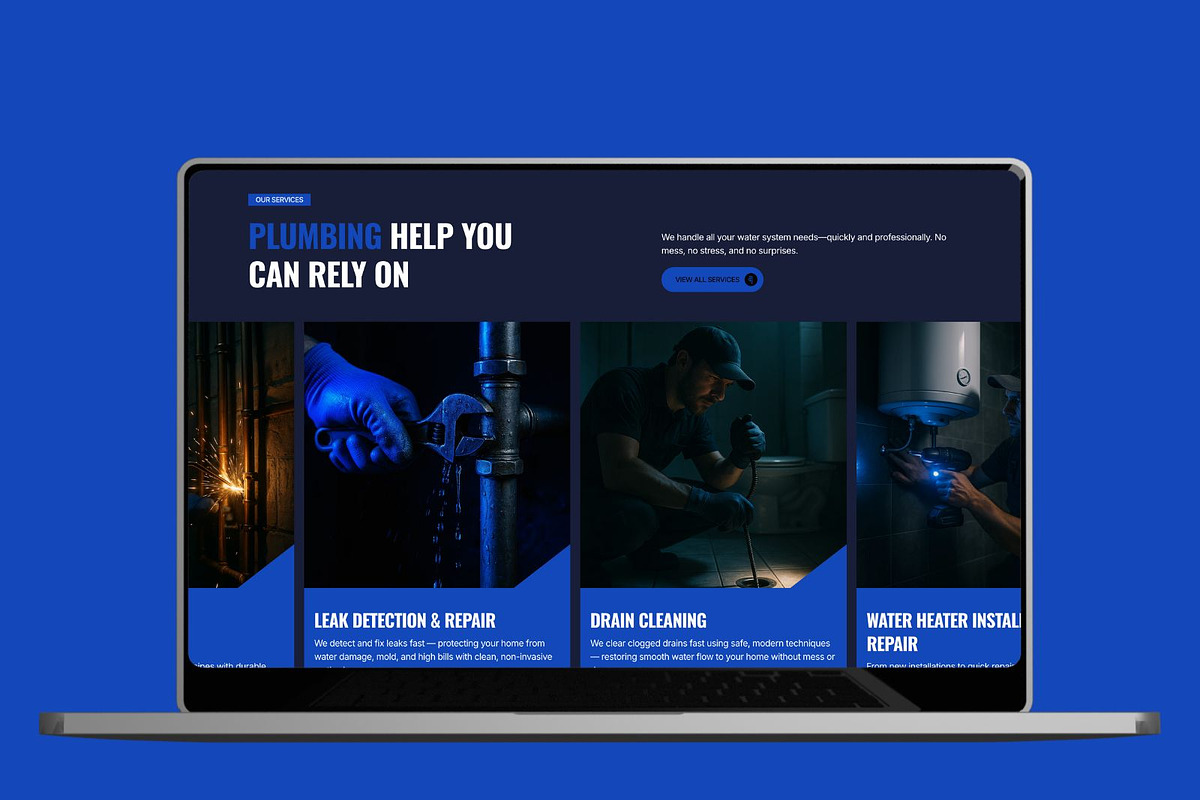BluePipe - Plumbing Services Framer, an UI Kit Template by Frameko (Photo 3 of 4)
