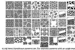 41 svg items Handdrawn Fur patterns, a Pattern Graphic by SketchArtStudio