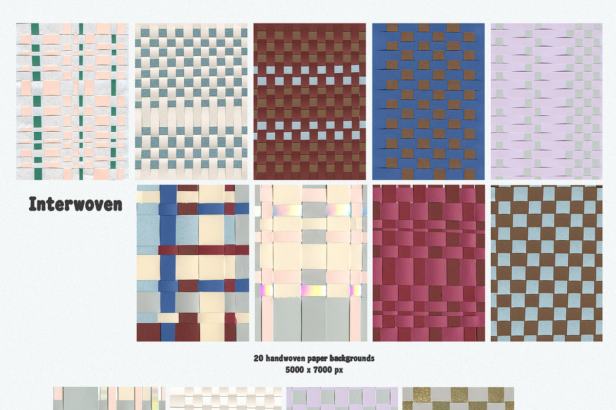 Interwoven Woven Paper Textures, a Texture Graphic by Purple (Photo 10 of 13)