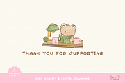 Kawaii Bear Autumn Library Clipart, an Animal Illustration by Blumensdiary (Thumbnail 6 of 6)