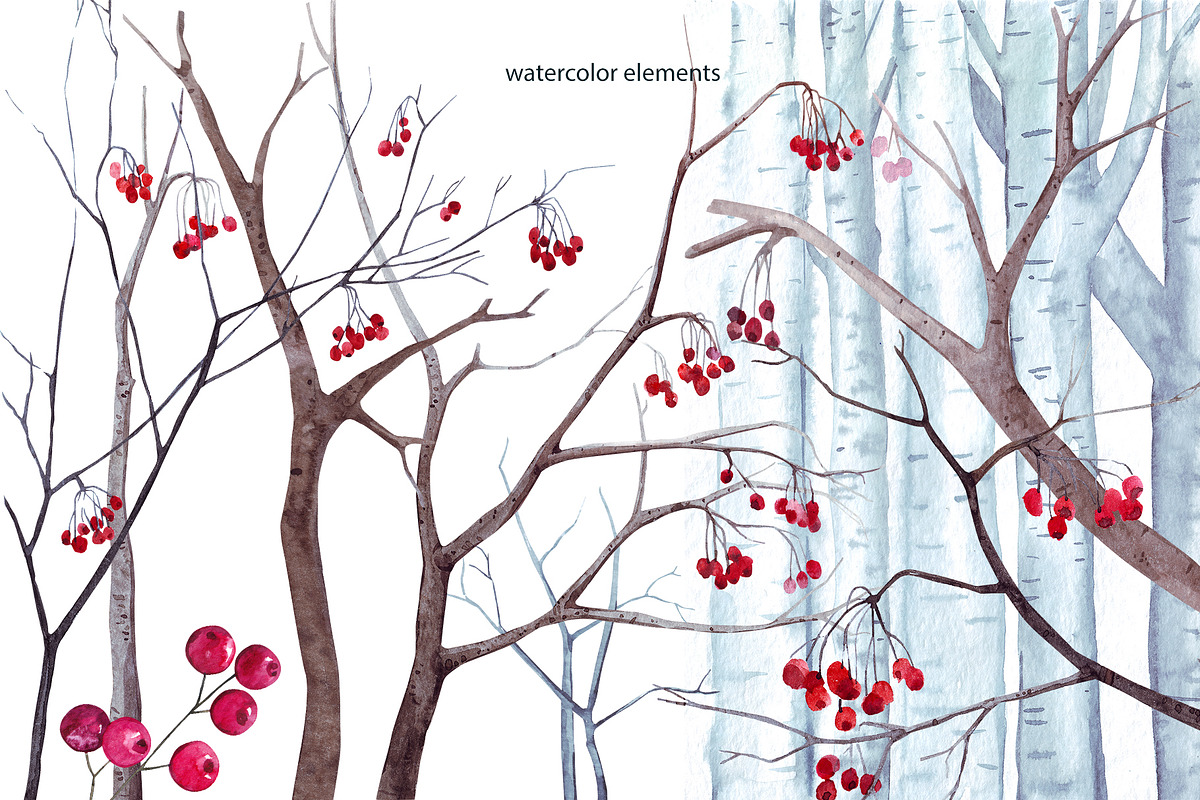 Watercolor winter story, an Illustration by YuliaBiser (Photo 4 of 11)