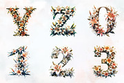 mother's day floral alphabet png, an Illustration by RobertsArt (Thumbnail 4 of 7)