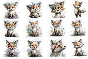 Whimsical Spring Fox Clipart, an Illustration by Dream Creation (Thumbnail 3 of 4)