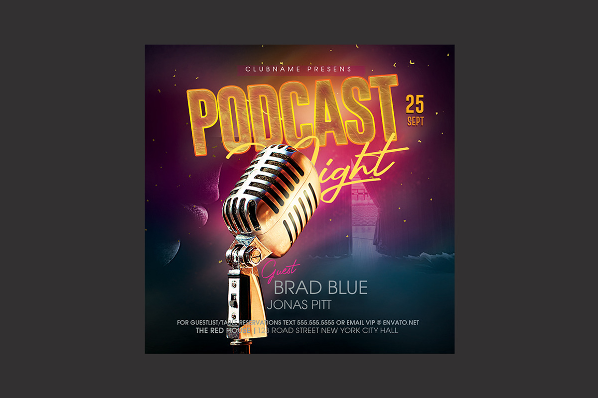 Podcast Flyer, a Flyer Template by DSGraphicDesign