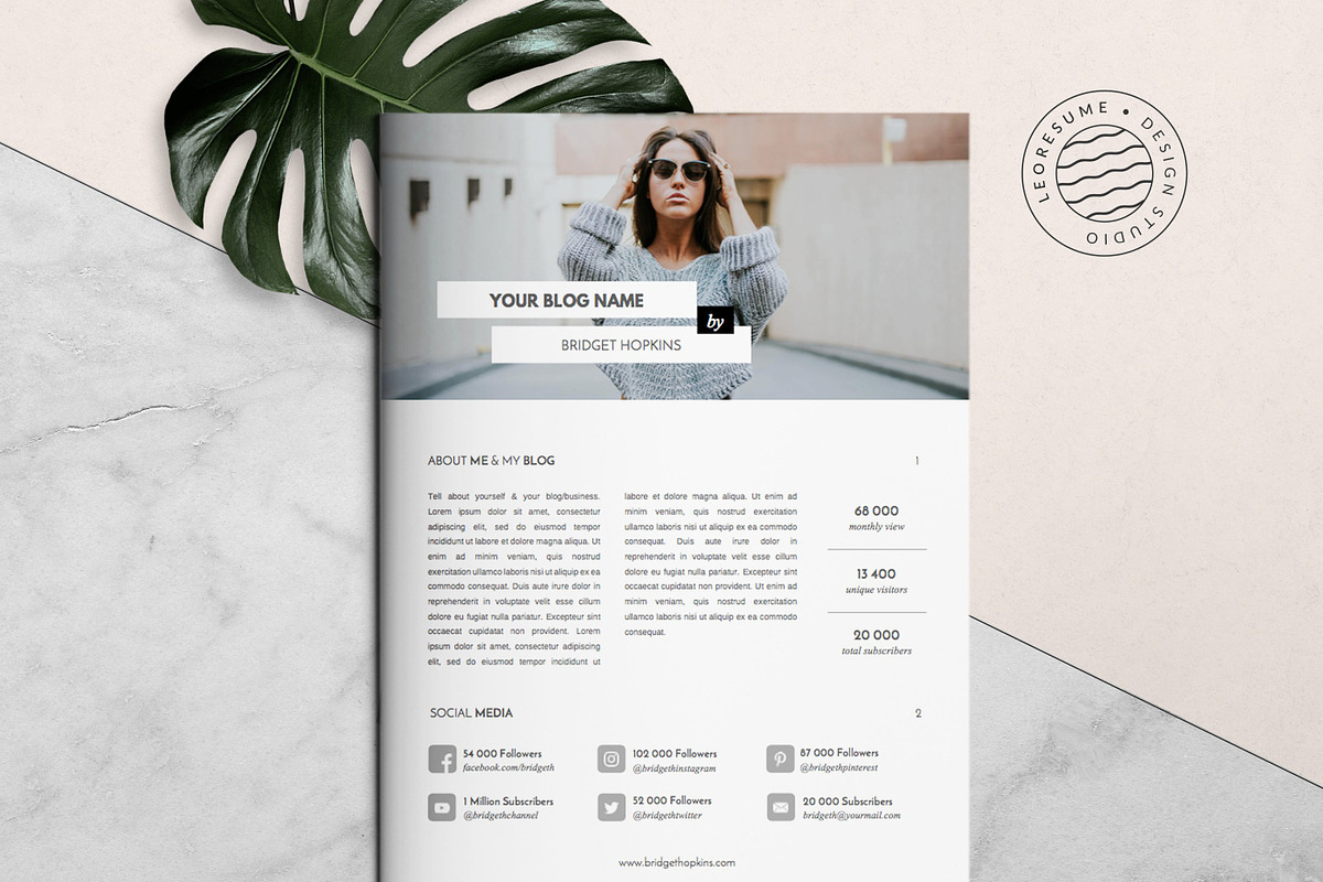 Media Kit & Ad Rate Sheet - 3 Pages, a Resume Template by Leo Resume (Photo 1 of 8)