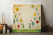 Retro Christmas Ornament-Backgrounds, a Seasonal Illustration by Blynn Pippen (Thumbnail 11 of 19)
