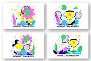 10 World Tennis Day Illustration, a Sport Illustration by denayunebgt (Thumbnail 2 of 4)